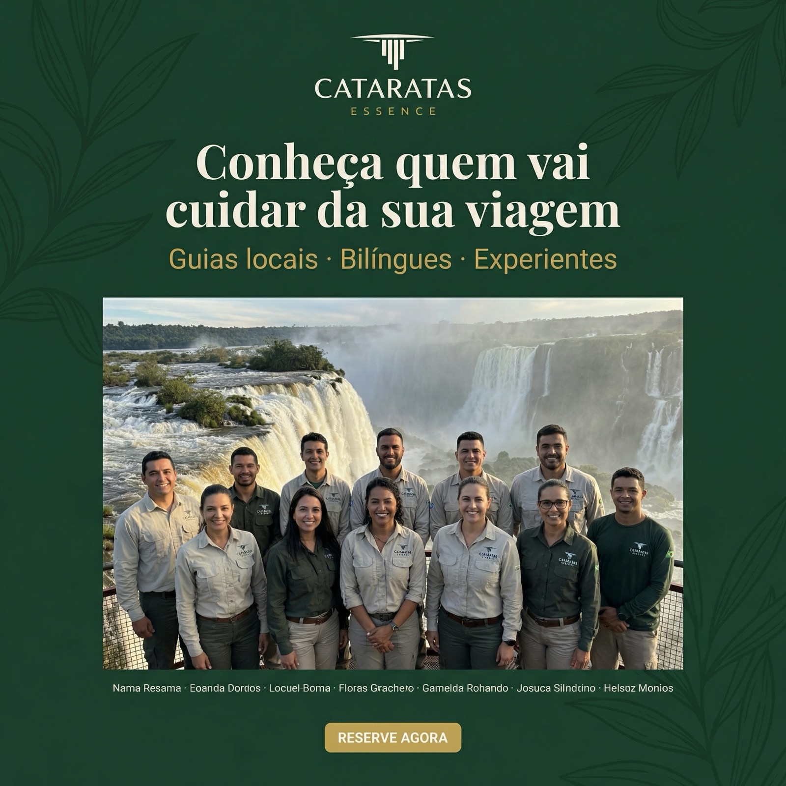 Equipe completa da Cataratas Essence nas Cataratas do Iguacu