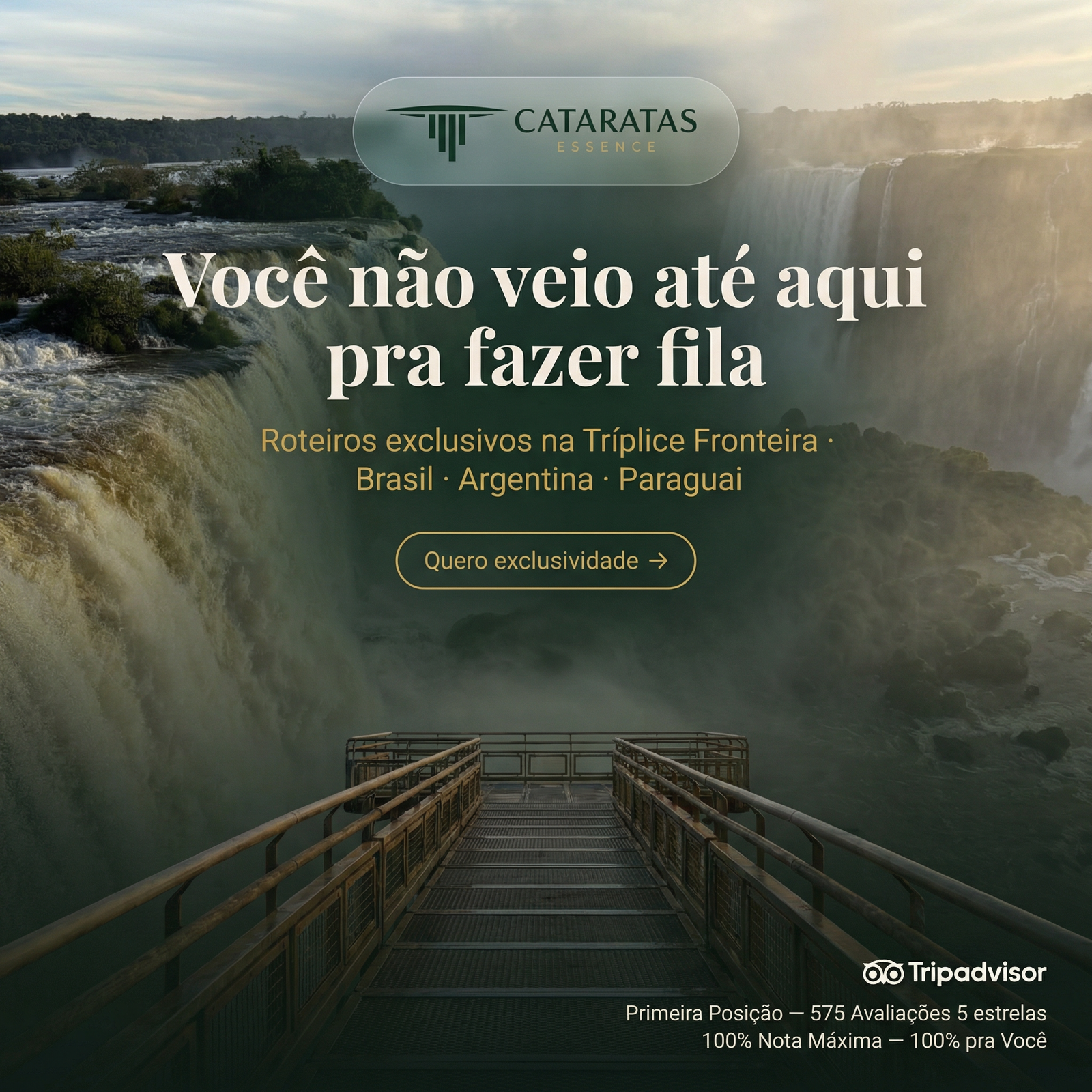 Turismo privativo sem filas nas Cataratas do Iguacu