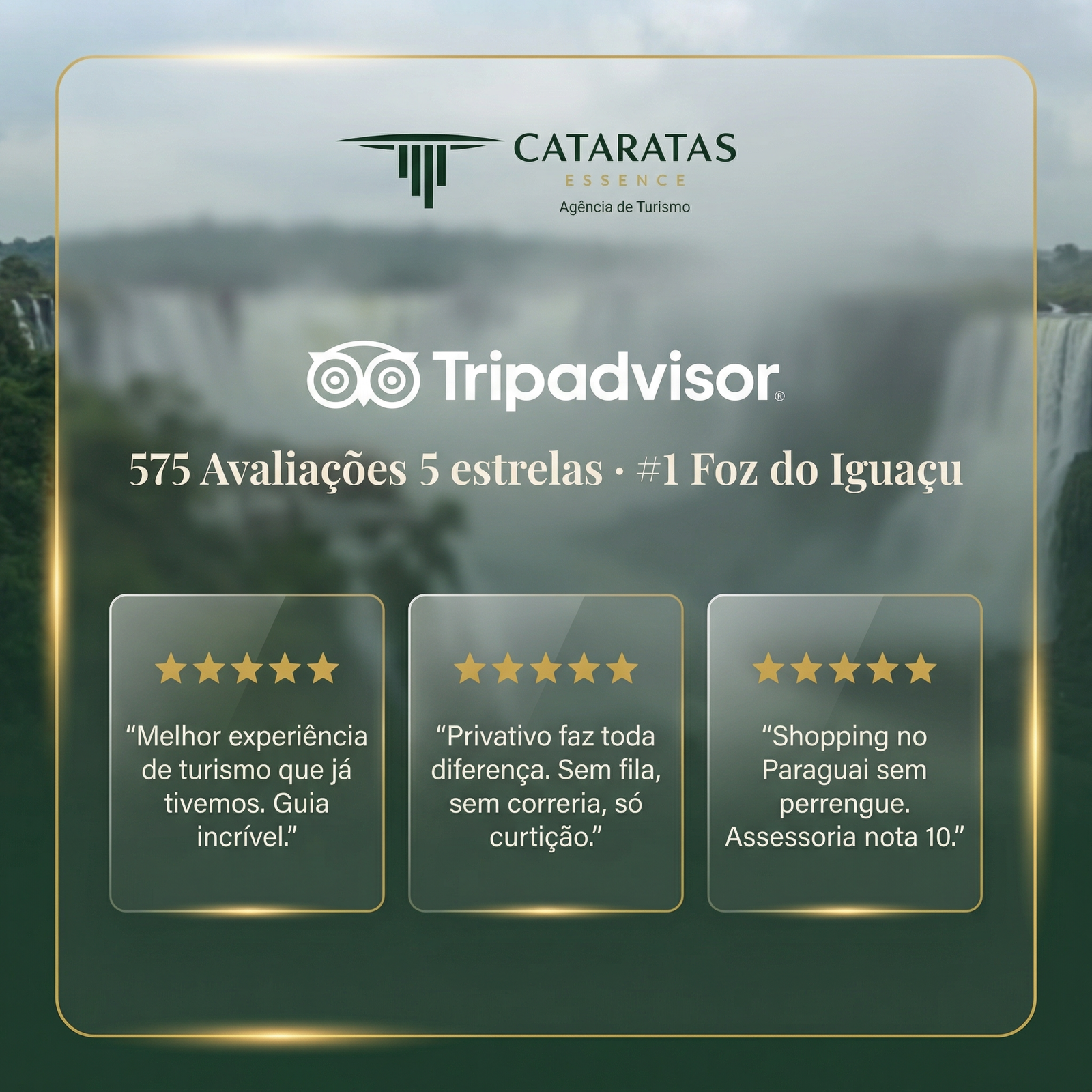 Depoimentos de clientes satisfeitos com turismo privativo